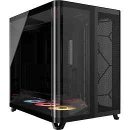 Корпус без блока питания/ Case Corsair AIR 5400 RS-R ARGB, Midi-Tower, TG, 3x120mm ARGB reverse fans, 2xUSB-A 3.2, 1xUSB 3.2 Type-C, E-ATX, ATX, mATX, mITX Black
