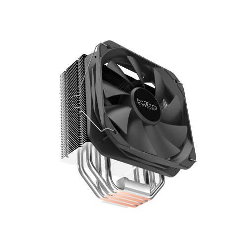 Кулер для процессора/ CPU Cooler PCCooler PALADIN 400 (200W, 4-pin PWM, 157mm, Al/Cu, 4x6mm, 1x130mm, 76.85CFM, 29dBA, 1600RPM, S: 1851/1700/1200/115X, AM5/AM4, silver, black) PcCooler
