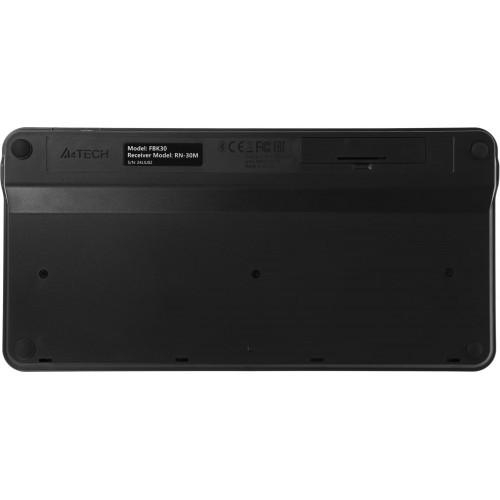 Клавиатура A4Tech FBK30 черный/серый - беспроводная USB мультимедийная клавиатура с BT/Radio slim дизайном
