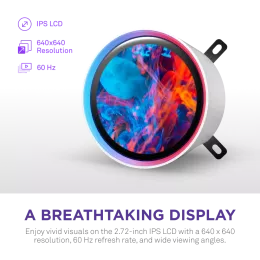 Система жидкостного охлаждения для ПК/ Water Cooling System NZXT Kraken Elite 420 RGB (350W, 420mm, LED temp., White/ Fans: 3x140mm, 98.61CFM, 34.5dBA, 2000RPM/ Pump height 65mm, 2800RPM, Rad thickness 27mm/ S: 1851, 1700, 1200, 115X, AM5, AM4)