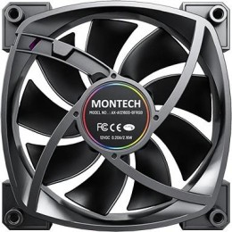 Вентилятор для корпуса Montech AX120 ARGB 120х120x25 черный 4-pin 27дБ (AX120 PWM BLACK) Ret [AX120 PWM BLACK]