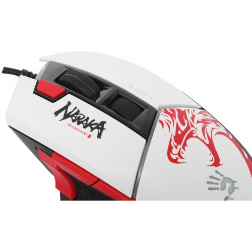Мышь A4Tech Bloody W95 Max Naraka белый/рисунок оптическая 12000dpi USB 10but