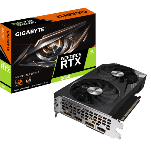 Купить видеокарту GIGABYTE NVIDIA GeForce RTX 3060 WINDFORCE OC 12GB - высокая производительность для игр и графики