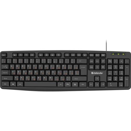 Defender Проводная клавиатура Concept HB-164 RU,черный,104+FN,1.8м Defender