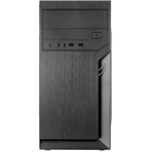 Корпус с блоком питания 450Вт./ Case Foxline FL-702, mATX, 1x5.25EXT, 1x3.5EXT, 2x3.5INT, 2xUSB2.0, HDA, w/o FAN, w/450W ATX PSU, w/1.2m EU pwr cord Foxline