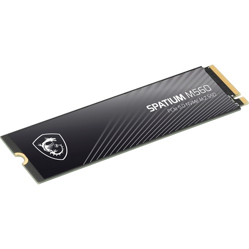 MSI SSD SPATIUM M560, 1000GB, M.2(22x80mm), NVMe, PCIe 5.0 x4, 3D TLC, R/W 10200/8400, IOPs 1 300 000/1 400 000,TBW 600, DWPD 0.32 (5 лет) MSI