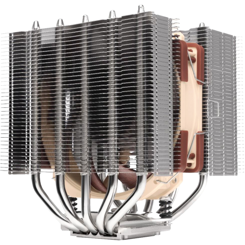 Кулер для процессора/ CPU Cooler Noctua NH-D12L (148W, 4-pin PWM, 145mm, Al/Cu, 5x6mm, 1x120mm, 60.1CFM, 22.6dBA, 2000RPM, S: 1851/1700/1200/115X, AM5/AM4, Beige/Brown)