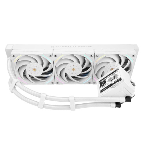 Водяное охлаждение для процессора/ Water Cooling System Thermalright Mjolnir Vision 360 (360mm, LED, White, ARGB/ Fans: 3x120mm, 69CFM, 27dBA, 2150RPM/ Pump height 65mm, Rad thickness 27mm/ S: 1700, 1200, 1851, 115X, 2011, 2066, AM5, AM4)
