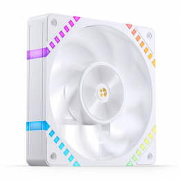 Кулер для корпуса/ Case Cooler JONSBO HF2-120WR Reverse (120x120x25mm, 4-pin PWM, ARGB, 63.3CFM, 29.5dBA, 2200RPM, White)