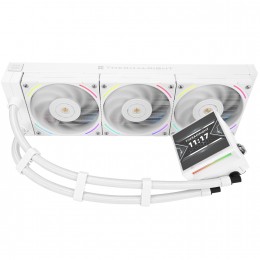 Водяное охлаждение для процессора/ Water Cooling System Thermalright Hyper Vision 360 (360mm, LED, White, ARGB/ Fans: 3x120mm, 69CFM, 27dBA, 2150RPM/ Pump height 68mm, 6400RPM, Rad thickness 27mm/ S: 1700, 1200, 1851, 115X, 2011, 2066, AM5, AM4)