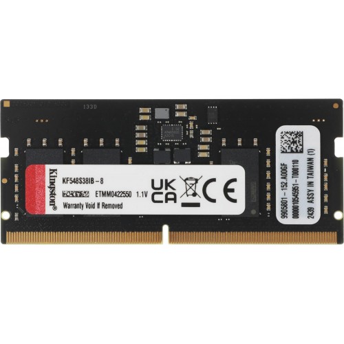 Купить оперативную память Kingston 8GB DDR5 4800MT/s CL38 SODIMM FURY Impact PnP для ноутбуков