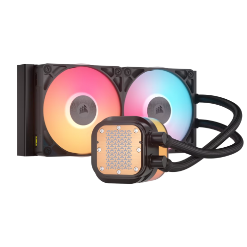 Система жидкостного охлаждения Corsair iCUE LINK TITAN 240 RX LCD - 240мм, RGB, 2x120мм вентиляторы для AM5/AM4