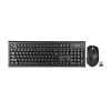 Клавиатура и мышь A4Tech 3000NS: Беспроводной мультимедийный комплект в черном цвете с USB подключением