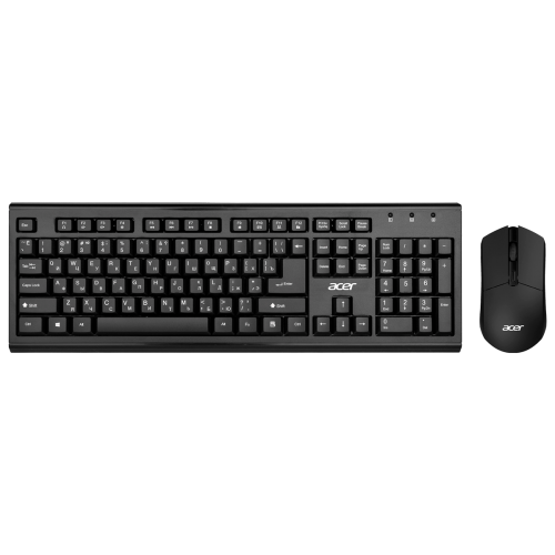 Клавиатура и мышь Acer OKR120: Беспроводной мультимедийный комплект в черном цвете (ZL.KBDEE.007)