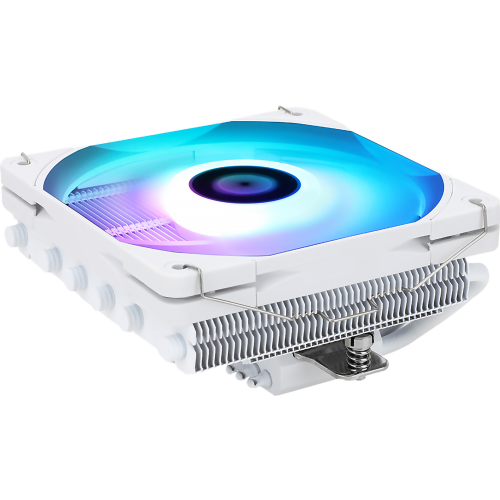 Кулер для процессора/ CPU Cooler Thermalright AXP-120 X67 White Argb (4-pin PWM, 52mm, Ni/Cu, 6x6mm, ARGB, 1x120mm, 59CFM, 26.1dBA, 1800RPM, S: 1851/1700/1200/115X, 2011, 2066, AM5/AM4, white) Thermalright