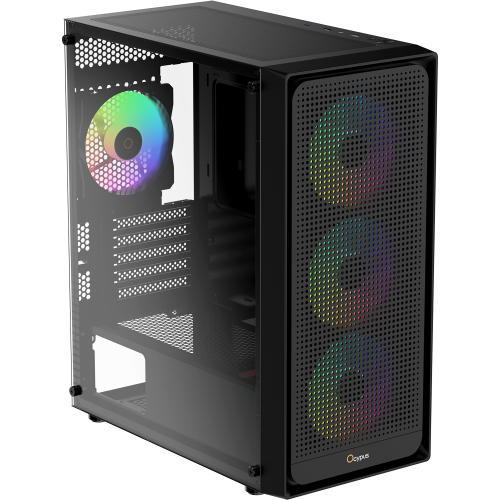 Корпус ПК Ocypus Gamma C50 BK ARGB – Mini-Tower с 4x120mm ARGB, USB 3.0 и 2xUSB 2.0 для mATX и mITX