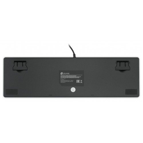Клавиатура Оклик 970G Dark Knight: Механическая Игровая Клавиатура с LED Подсветкой, Черный/Серебристый, USB, 1.5м Кабель