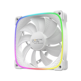 Вентилятор корпусный/ Case Cooler Geometric Future Squama 2503RW-12 Reverse (120x120x25mm, 4-pin PWM, ARGB, 57.67CFM, 29.87dBA, 1500RPM, White)