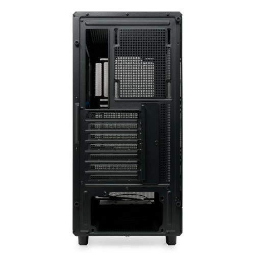 Корпус без блока питания/ Case HSPD M510, Mesh Mid Tower, Black, TG, 0.5 SPCC, no fans ATX, mATX, mITX 180/280/160mm 1x2.5", 1x3.5", 7xPCI 1xUSB-A 3.0, 1xUSB-A 1.0 517x277x418mm HSPD