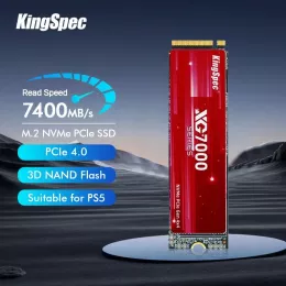 Твердотельный накопитель/ Kingspec SSD XG7000 2280, 1024GB, M.2(22x80mm), NVMe, PCIe 4.0 x4, 3D NAND, R/W 7400/6600MB/s, IOPs 710 000/610 000, TBW 600, DWPD 0.89, with Heat Sink (3 года)
