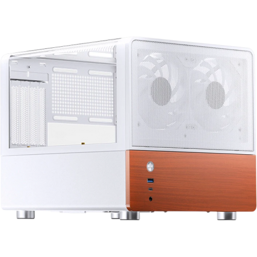Корпус JONSBO V12 Mini-Tower без блока питания: стильный белый кейс для mATX и mITX с 2 вентиляторами и USB-C 3.2
