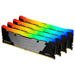 Память оперативная/ Kingston 32GB 3200MT/s DDR4 CL16 DIMM (Kit of 4) FURY Renegade RGB