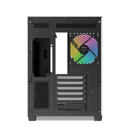Корпус ПК без блока питания/ Case SAMA V60 Black, Midi-Tower, TG, 7x120mm ARGB, 2xUSB 3.0 + 1xUSB 3.1 Type-C, ATX, mATX, mITX Black