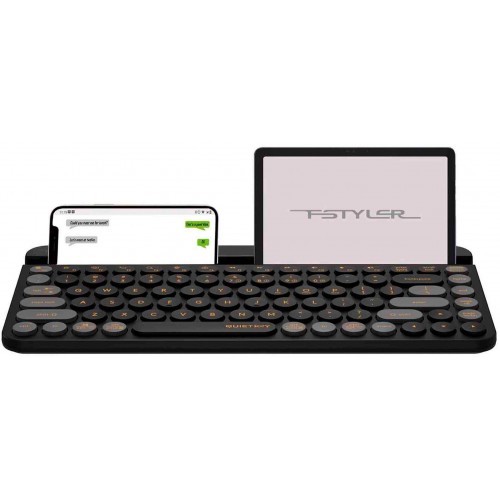 Клавиатура A4Tech FBK30 черный/серый - беспроводная USB мультимедийная клавиатура с BT/Radio slim дизайном