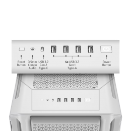 Корпус без блока питания/ Case Corsair 5000T, Midi-Tower, TG, no fan, 4xUSB-A 3.2, 1xUSB 3.2 Type-C, E-ATX, ATX, mATX, mITX White