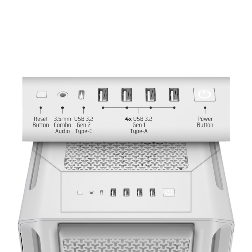 Купить корпус Corsair 5000T без блока питания - Midi-Tower, E-ATX, ATX, mATX, mITX, белый, 4xUSB-A 3.2, 1xUSB 3.2 Type-C