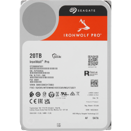 Жесткий диск/ HDD Seagate SATA 20Tb IronWolf Pro NAS 6Gb/s 7200 256Mb 1 year warranty (replacement WD201KFGX, WD202KFGX)