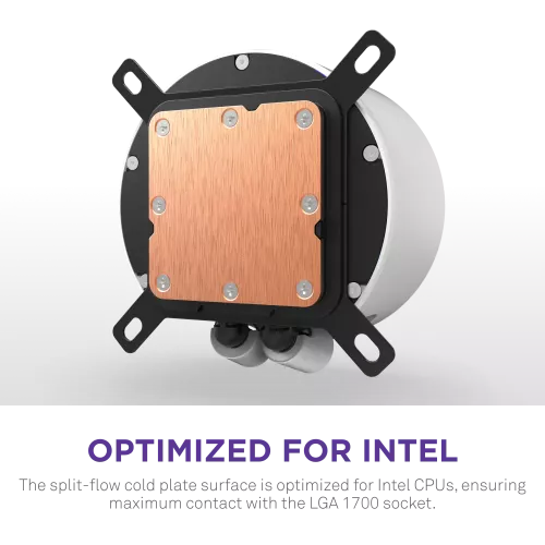 Система жидкостного охлаждения для ПК/ Water Cooling System NZXT Kraken Elite 420 RGB (350W, 420mm, LED temp., White/ Fans: 3x140mm, 98.61CFM, 34.5dBA, 2000RPM/ Pump height 65mm, 2800RPM, Rad thickness 27mm/ S: 1851, 1700, 1200, 115X, AM5, AM4) NZXT