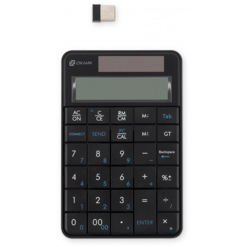 Числовой беспроводной блок Оклик K604W черный USB slim для ноутбуков - идеальный аксессуар для работы и учебы