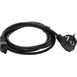 Кабель IEC C5 (3-pin) Евровилка угловой 1.8м (469) черный