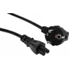 Кабель IEC C5 (3-pin) Евровилка угловой 1.8м (469) черный
