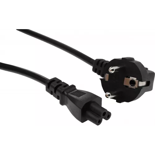 Кабель IEC C5 (3-pin) Евровилка угловой 1.8м (469) черный