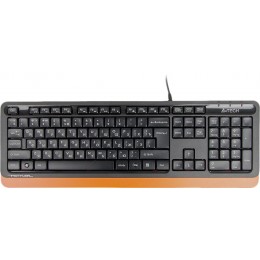 Клавиатура A4Tech FK10 черный/оранжевый USB (FK10 ORANGE) кабель 1.5м
