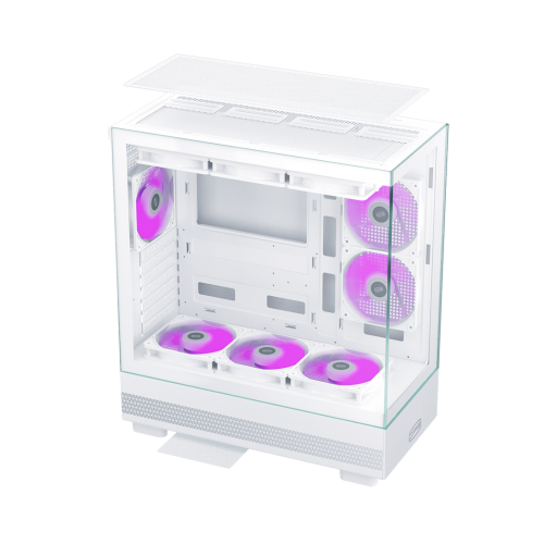 Корпус без блока питания/ Case PCCooler C3 Q500 WH, Midi-Tower, TG, no fans, 1xUSB 3.0 + 1xUSB 2.0 + 1xUSB-C, ATX, mATX, mITX White