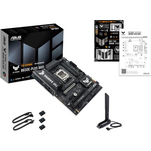 Купить материнскую плату TUF GAMING B650E-PLUS WIFI — мощное решение для геймеров и энтузиастов.