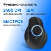 Мышь Оклик 688MW ERGO черная - оптическая, 2400dpi, бесшумная, беспроводная BT/Radio USB, 6 кнопок