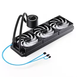 Система жидкостного охлаждения/ Water Cooling System JONSBO TG-360 Black (300W, 360mm, Black, ARGB/ Fans: 3x120mm, 66.19CFM, 35.4dBA, 1800RPM/ Pump height 72mm, 30dBA, 2400RPM, Rad thickness 27mm/ S: 1700, 1200, 115X, AM5, AM4)