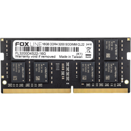Память оперативная/ Foxline SODIMM 16GB 3200 DDR4 CL22 (1Gb*8)