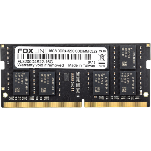 Память оперативная/ Foxline SODIMM 16GB 3200 DDR4 CL22 (1Gb*8)