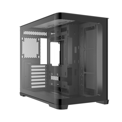 Корпус ПК без блока питания/ Case SAMA V60E Black, Midi-Tower, TG, no fans, 2xUSB 3.0 + 1xUSB 3.2 Type-C, ATX, mATX, mITX Black SAMA