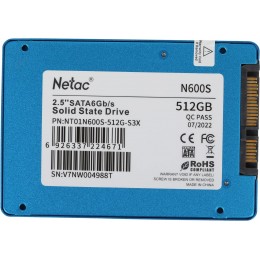 Твердотельный накопитель Netac SATA-III 512GB NT01N600S-512G-S3X N600S 2.5" [NT01N600S-512G-S3X]