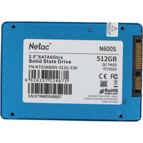 Твердотельный накопитель Netac SATA-III 512GB NT01N600S-512G-S3X - Высокая скорость и надежность для вашего ПК
