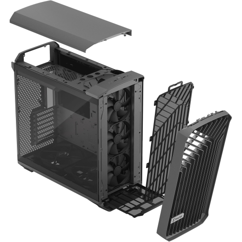 Корпус без блока питания/ Case Fractal Design Torrent TG Light, Full-Tower, 2x180mm + 3x140mm, 2xUSB-A 3.2 + 1xUSB 3.2 Type-C E-ATX, SSI-CEB, SSI-EEB, ATX, mATX, mITX Gray Fractal Design