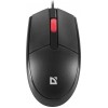 Defender Проводная оптическая мышь Delta MM-523 черн,3D,бесшумная,1,8м,1000dpi Defender