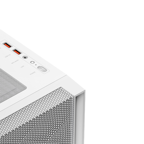 Корпус без блока питания/ Case PCCooler C3D510 WH ARGB, Midi-Tower, TG, Mesh, 3x120mm ARGB, 2xUSB-A 3.0, E-ATX, ATX, mATX, mITX White PcCooler