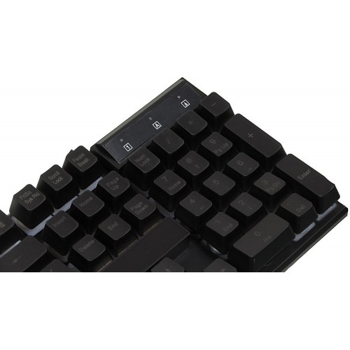 Клавиатура Оклик 780G SLAYER черная USB для геймеров с LED подсветкой и кабелем 1.5м